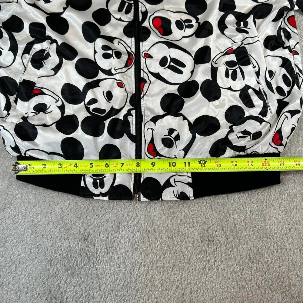 Vintage 90s Mickey & Co Bomber Jacket Mens Medium White Mickey‎ Mouse AOP Faces